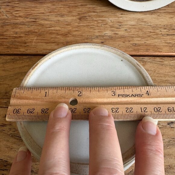 Otagiri HORIZON Speckled Stoneware Soup Mug and Saucer Brown/Blue Bands Japan - Picture 10 of 13